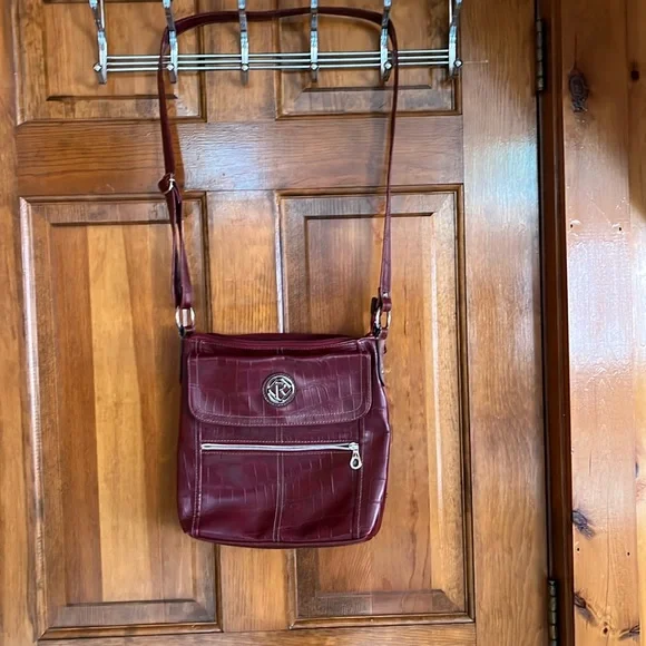 Relic Bags Relic Burgundy With Silver Hardware Faux Leather Purse Poshmark
